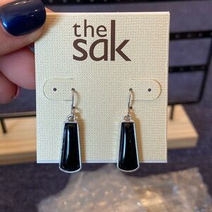 Silver and Black Color Earrings